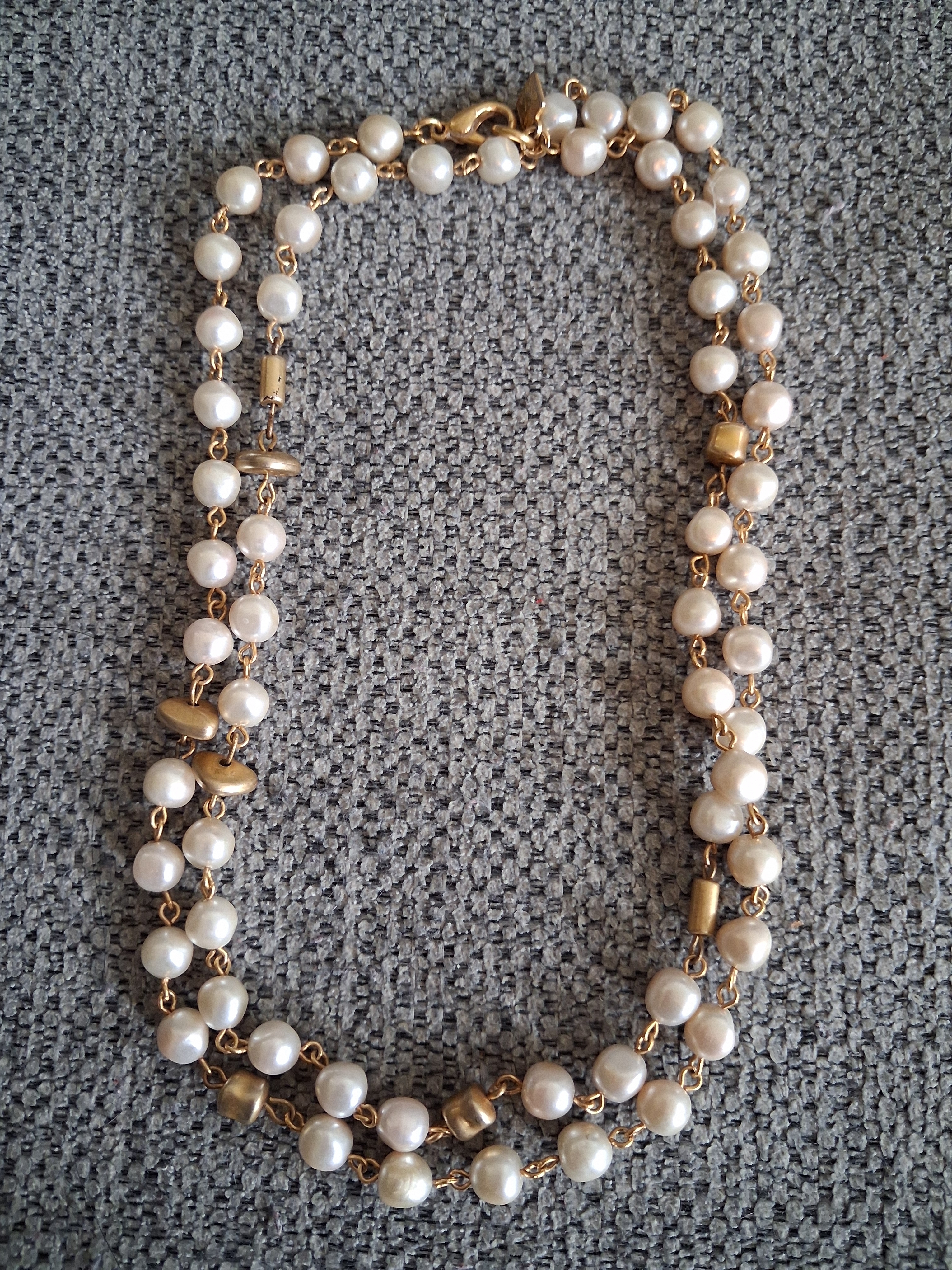 Gold-Tone And Faux Pearl Anne Klein Necklace